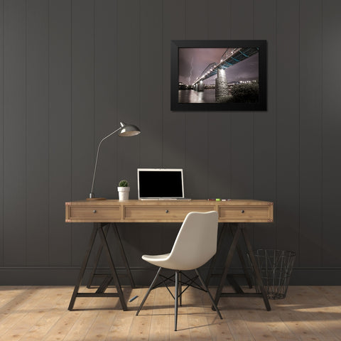 Scenic City 84 Black Modern Wood Framed Art Print by Lee, Rachel