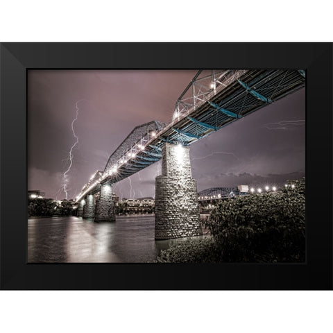 Scenic City 84 Black Modern Wood Framed Art Print by Lee, Rachel
