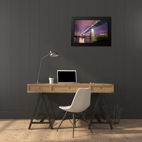 Scenic City 85 Black Modern Wood Framed Art Print by Lee, Rachel