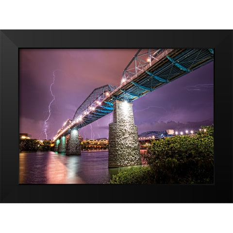 Scenic City 85 Black Modern Wood Framed Art Print by Lee, Rachel