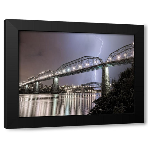 Scenic City 86 Black Modern Wood Framed Art Print by Lee, Rachel