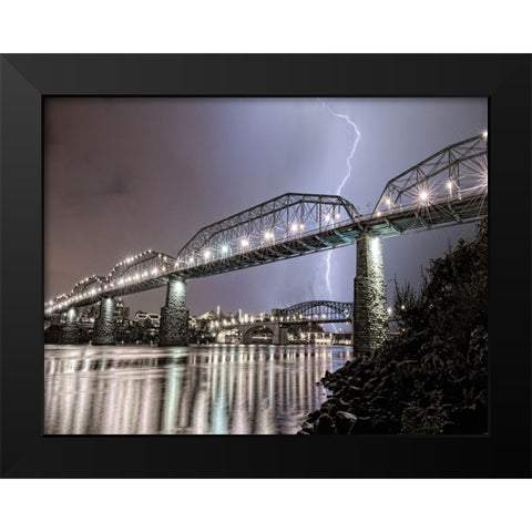 Scenic City 86 Black Modern Wood Framed Art Print by Lee, Rachel
