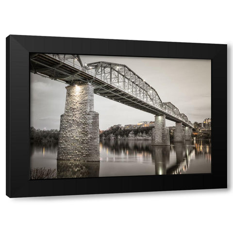 Scenic City 89 Black Modern Wood Framed Art Print by Lee, Rachel