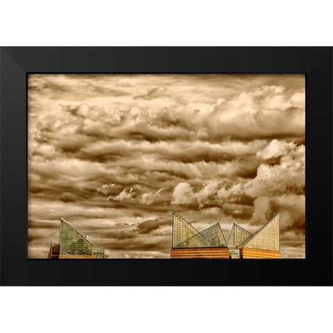 Scenic City 9 Black Modern Wood Framed Art Print by Lee, Rachel