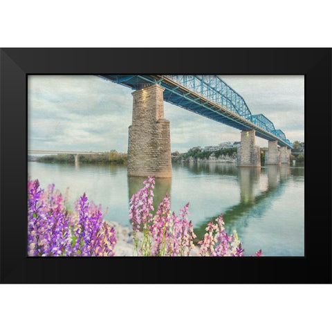 Scenic City 90 Black Modern Wood Framed Art Print by Lee, Rachel