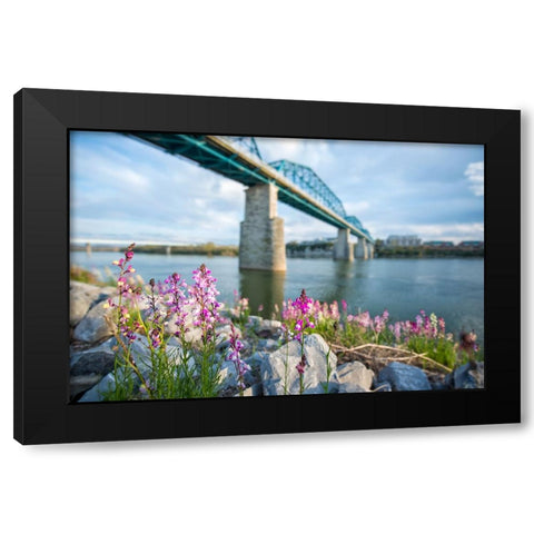 Scenic City 92 Black Modern Wood Framed Art Print by Lee, Rachel