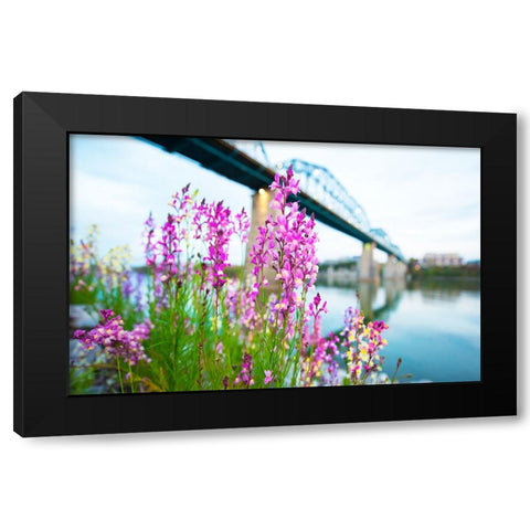 Scenic City 93 Black Modern Wood Framed Art Print with Double Matting by Lee, Rachel