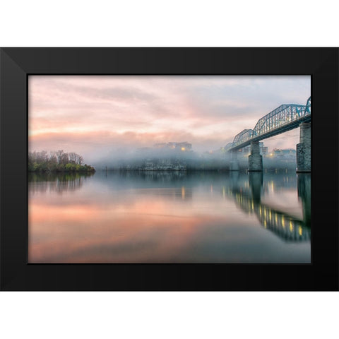 Scenic City 94 Black Modern Wood Framed Art Print by Lee, Rachel