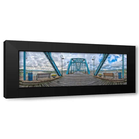 Scenic City 97 Black Modern Wood Framed Art Print with Double Matting by Lee, Rachel