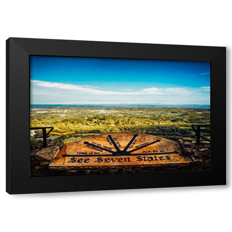 See Seven States Black Modern Wood Framed Art Print by Lee, Rachel