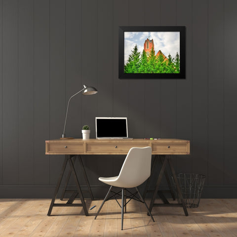 Sky is not the Limit Black Modern Wood Framed Art Print by Lee, Rachel