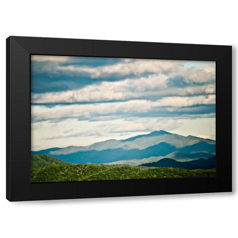 Smokey Shadows Black Modern Wood Framed Art Print by Lee, Rachel