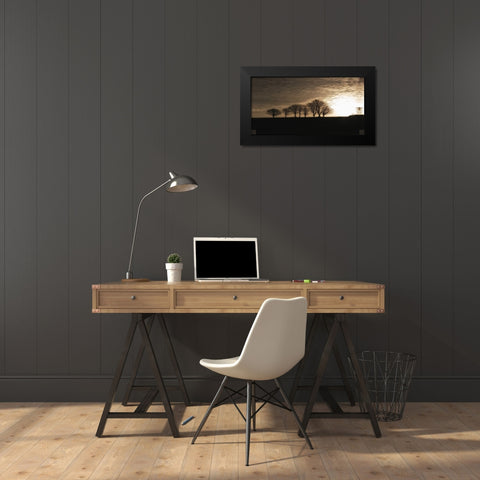 Solitary Trees Black Modern Wood Framed Art Print by Lee, Rachel