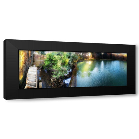 St Elmo Mill Pond Black Modern Wood Framed Art Print by Lee, Rachel