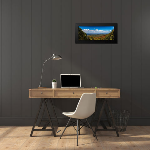 State Line Mountains Black Modern Wood Framed Art Print by Lee, Rachel
