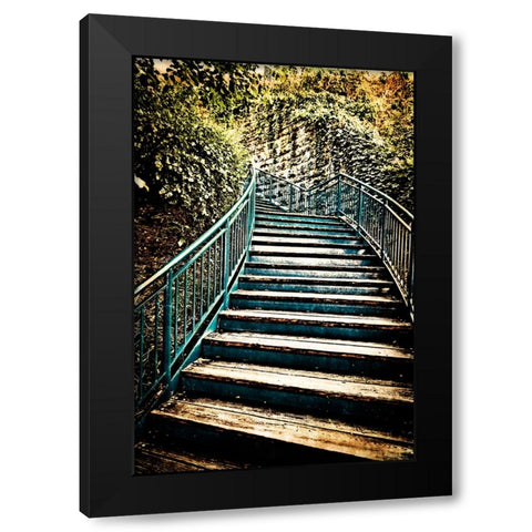 Step Up Tea Stained Black Modern Wood Framed Art Print by Lee, Rachel