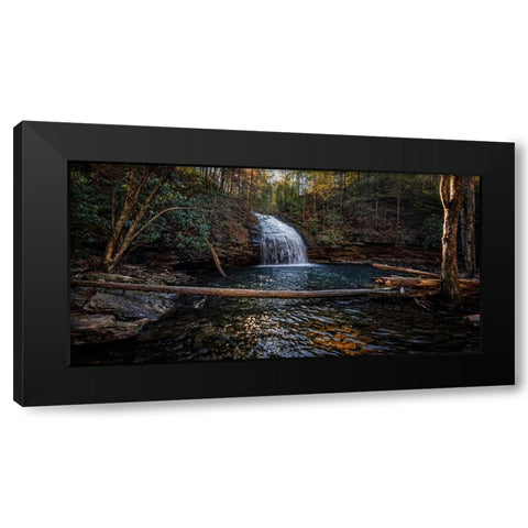 Stinging Fork Falls Pano Black Modern Wood Framed Art Print by Lee, Rachel