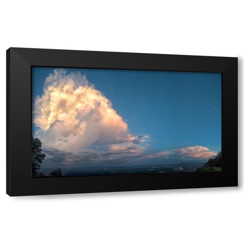 Storm Over Chattanooga Black Modern Wood Framed Art Print with Double Matting by Lee, Rachel