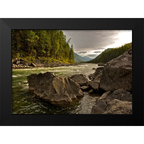 Stream 15 Black Modern Wood Framed Art Print by Lee, Rachel