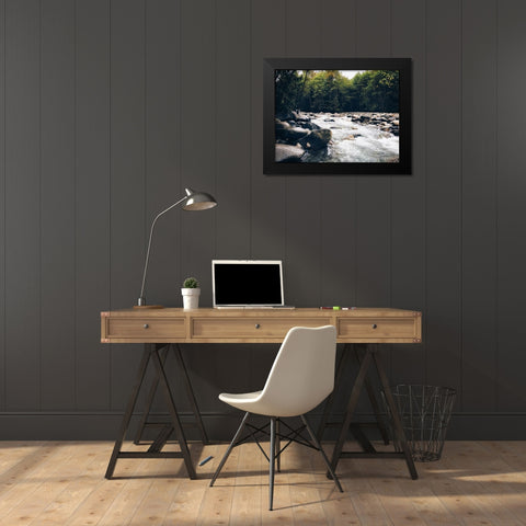 Stream 16 Black Modern Wood Framed Art Print by Lee, Rachel