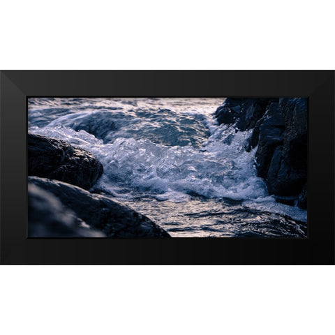 Stream 17 Black Modern Wood Framed Art Print by Lee, Rachel