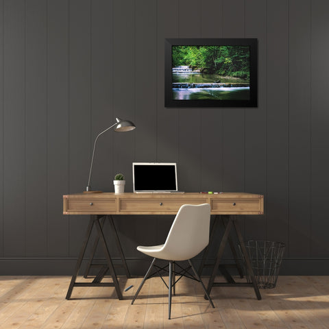 Stream 18 Black Modern Wood Framed Art Print by Lee, Rachel