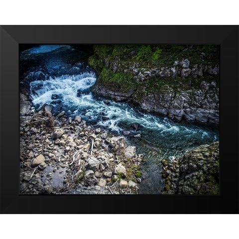 Stream 19 Black Modern Wood Framed Art Print by Lee, Rachel
