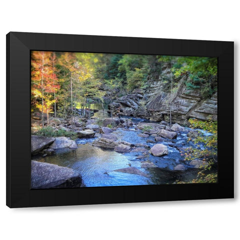 Stream 3 Black Modern Wood Framed Art Print by Lee, Rachel