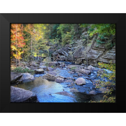 Stream 3 Black Modern Wood Framed Art Print by Lee, Rachel