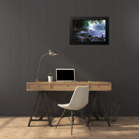 Stream 4 Black Modern Wood Framed Art Print by Lee, Rachel