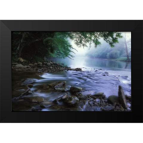 Stream 4 Black Modern Wood Framed Art Print by Lee, Rachel