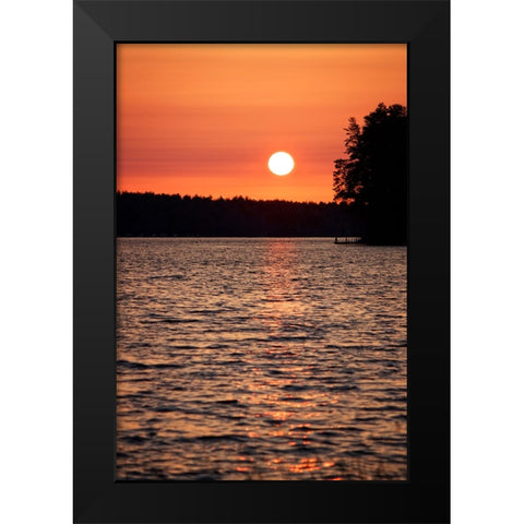 Sunset Lake 2 Black Modern Wood Framed Art Print by Lee, Rachel
