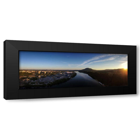 Tennessee River Afternoon To Lookout Black Modern Wood Framed Art Print by Lee, Rachel