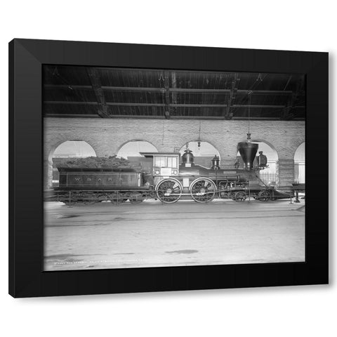 The General Train Union Station 1907 Black Modern Wood Framed Art Print by Lee, Rachel