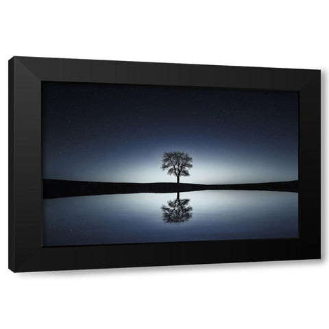 Trees 29 Black Modern Wood Framed Art Print by Lee, Rachel