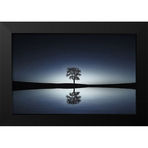 Trees 29 Black Modern Wood Framed Art Print by Lee, Rachel