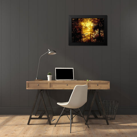 Trees 34 Black Modern Wood Framed Art Print by Lee, Rachel
