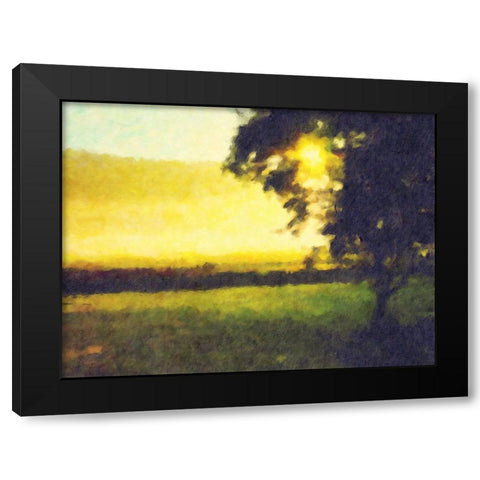 Trees 38 Black Modern Wood Framed Art Print with Double Matting by Lee, Rachel