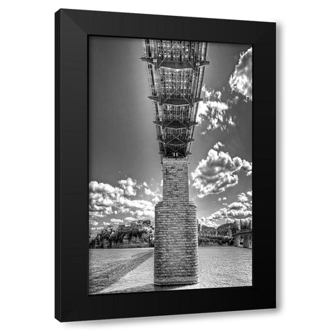 Under Walnut BW Black Modern Wood Framed Art Print by Lee, Rachel