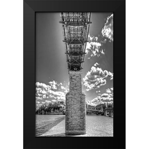 Under Walnut BW Black Modern Wood Framed Art Print by Lee, Rachel