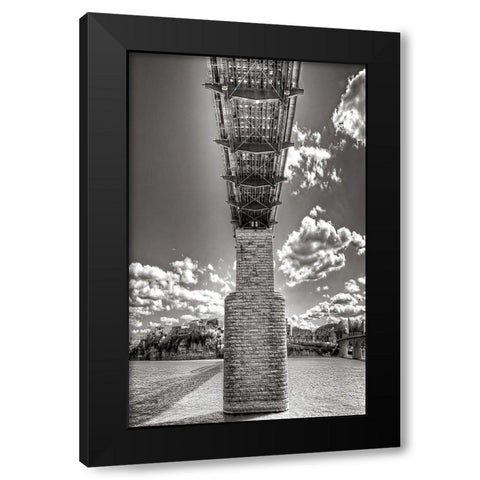 Under Walnut BW Glamour Glow Black Modern Wood Framed Art Print with Double Matting by Lee, Rachel