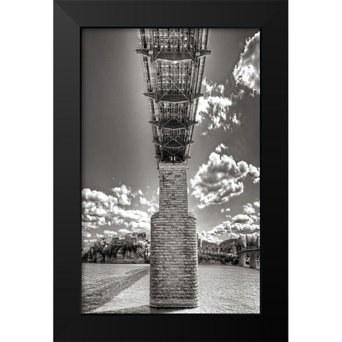 Under Walnut BW Glamour Glow Black Modern Wood Framed Art Print by Lee, Rachel