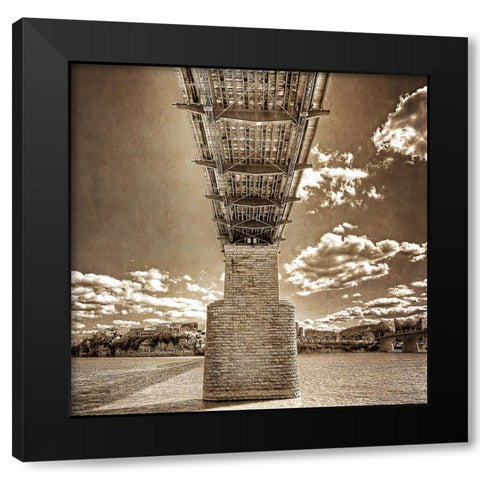 Under Walnut Textured Black Modern Wood Framed Art Print by Lee, Rachel