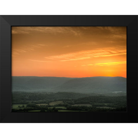Valley Sunset Black Modern Wood Framed Art Print by Lee, Rachel