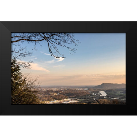 View From Signal Black Modern Wood Framed Art Print by Lee, Rachel