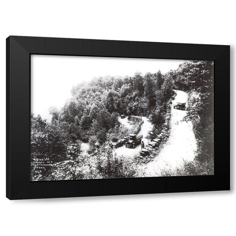 W Road 1920 Black Modern Wood Framed Art Print with Double Matting by Lee, Rachel