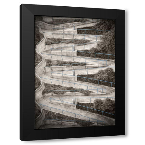 Walk My Way Natural Black Modern Wood Framed Art Print with Double Matting by Lee, Rachel