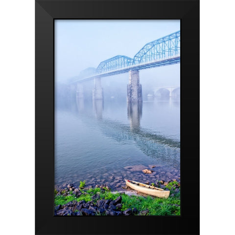 Walnut and Canoe Black Modern Wood Framed Art Print by Lee, Rachel