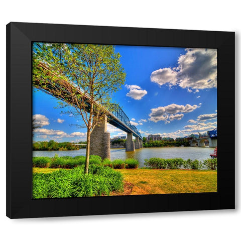 Walnut Bridge From Coolidge Horizontal Black Modern Wood Framed Art Print with Double Matting by Lee, Rachel