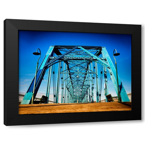 Walnut Floored Black Modern Wood Framed Art Print with Double Matting by Lee, Rachel